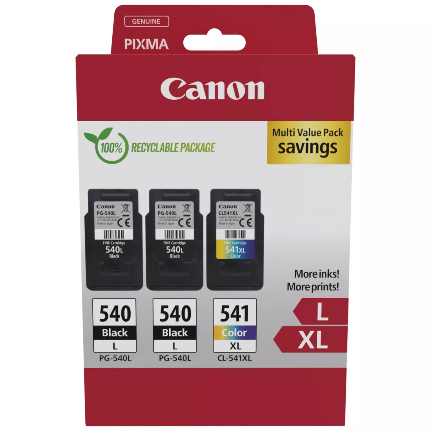 Canon 5224B017 ink cartridge 2 pc(s) Original svart, blátt, rautt, gult