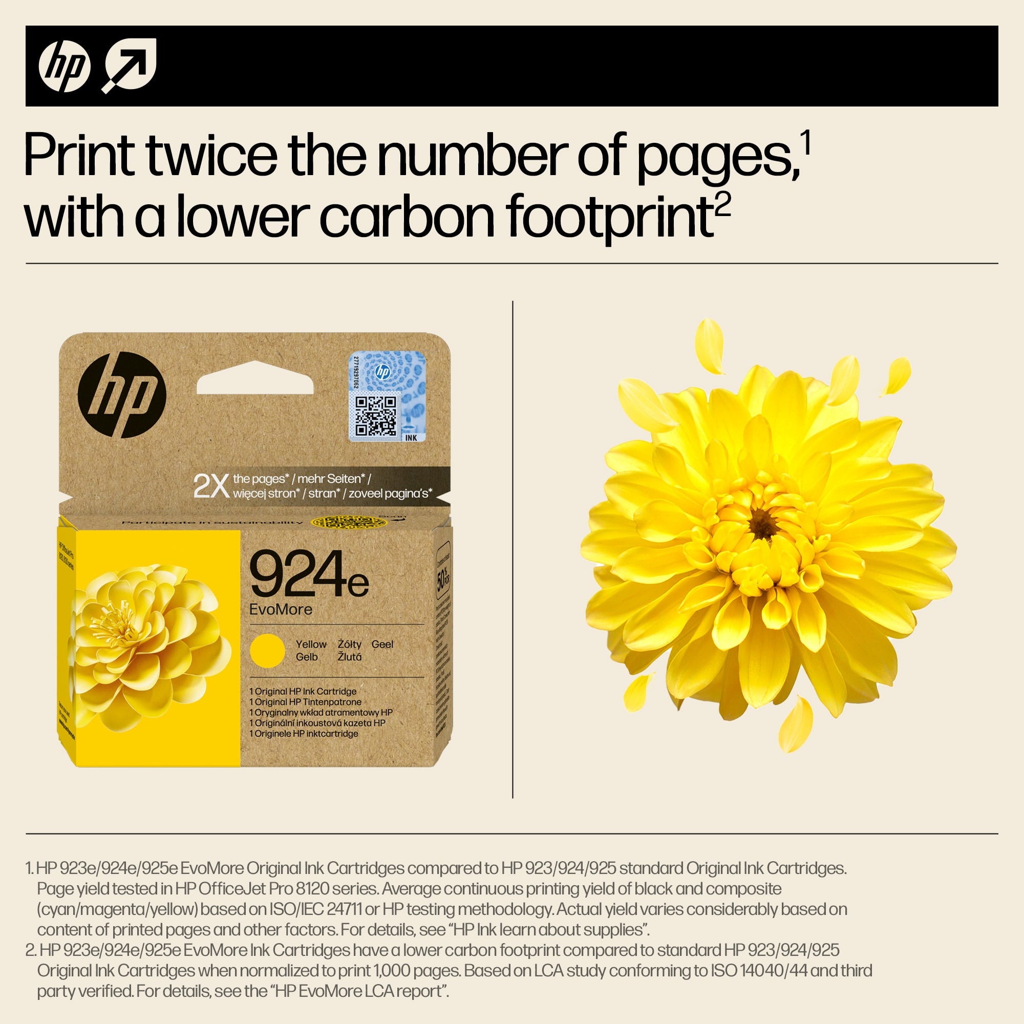 HP 924e EvoMore Yellow Original Ink Cartridge