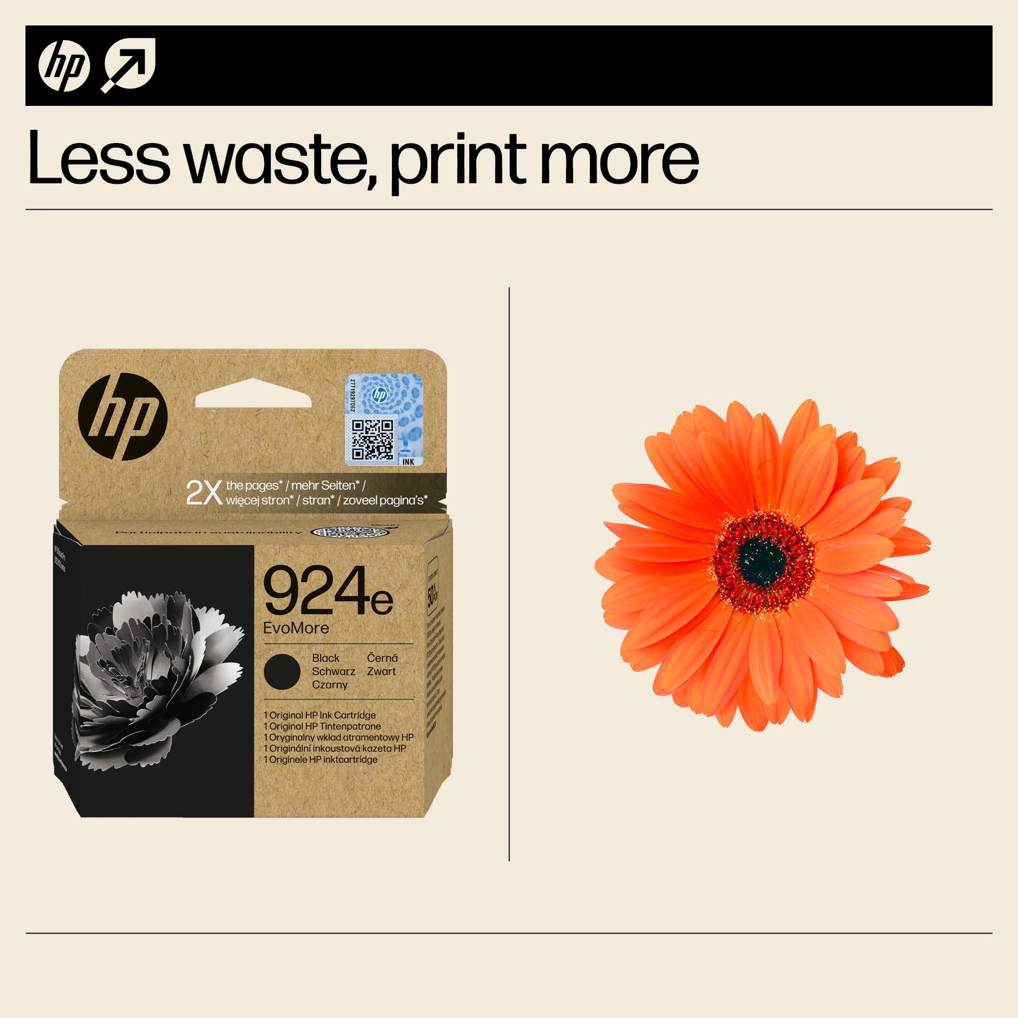 HP 924e EvoMore Black Original Ink Cartridge