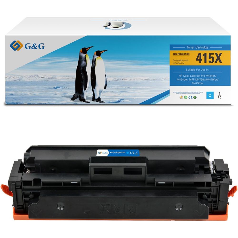 G&G Ninestar XL samheitahylki: HP 415X Blátt