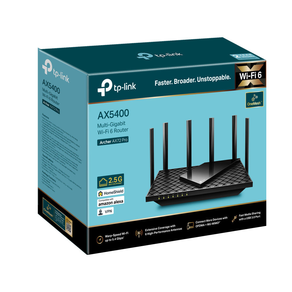 TP-LINK Router ARCHER AX72 PRO / TPLAX72PRO Black