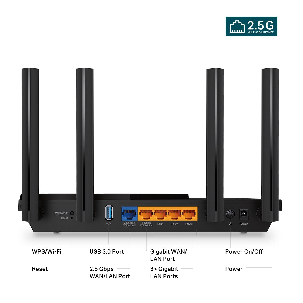 TP-LINK Router Archer AX55 Pro Black