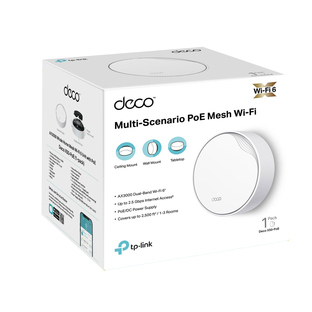 TP-LINK Router DECO X50-POE(1-PACK) / Deco X50-PoE White