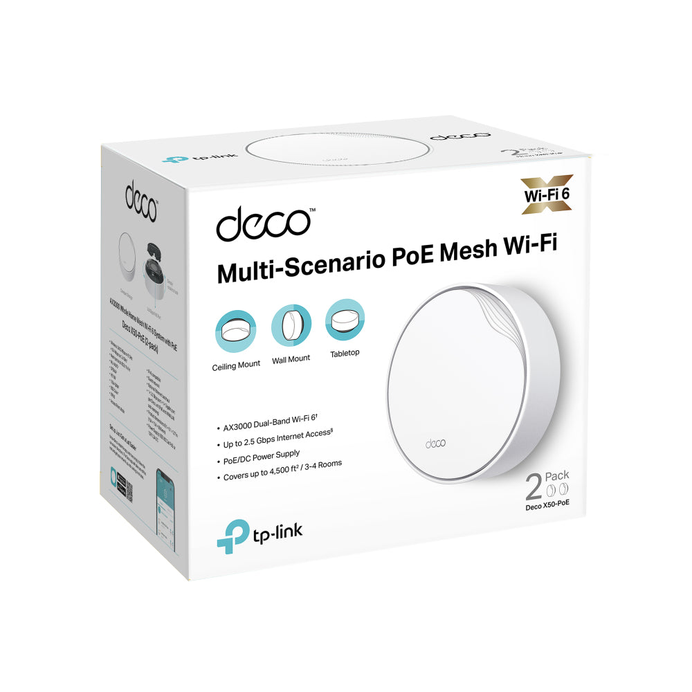 TP-LINK Router DECO X50-POE(2-PACK) / Deco X50-PoE Double pack White