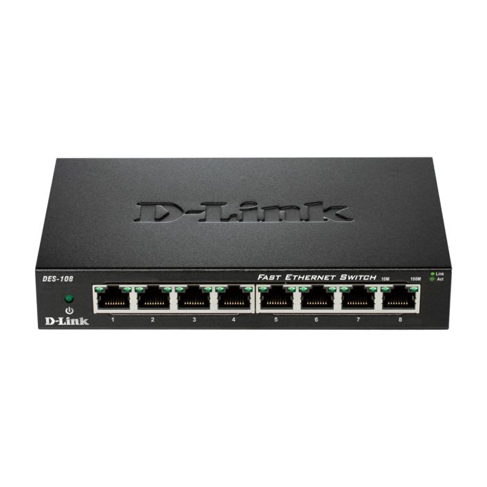 D-Link Switch DES-108 / ES108 Black