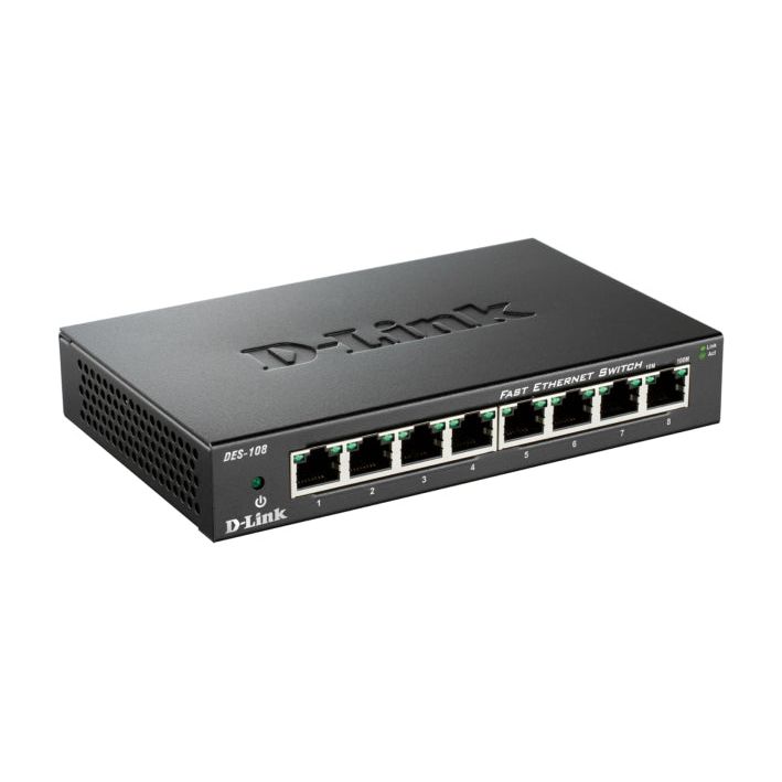 D-Link Switch DES-108 / ES108 Black