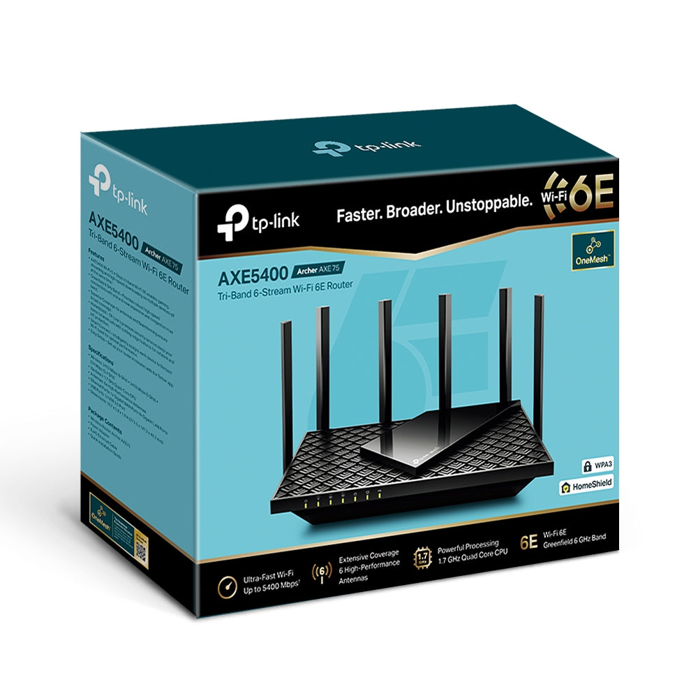TP-LINK Router Archer AXE75 Black