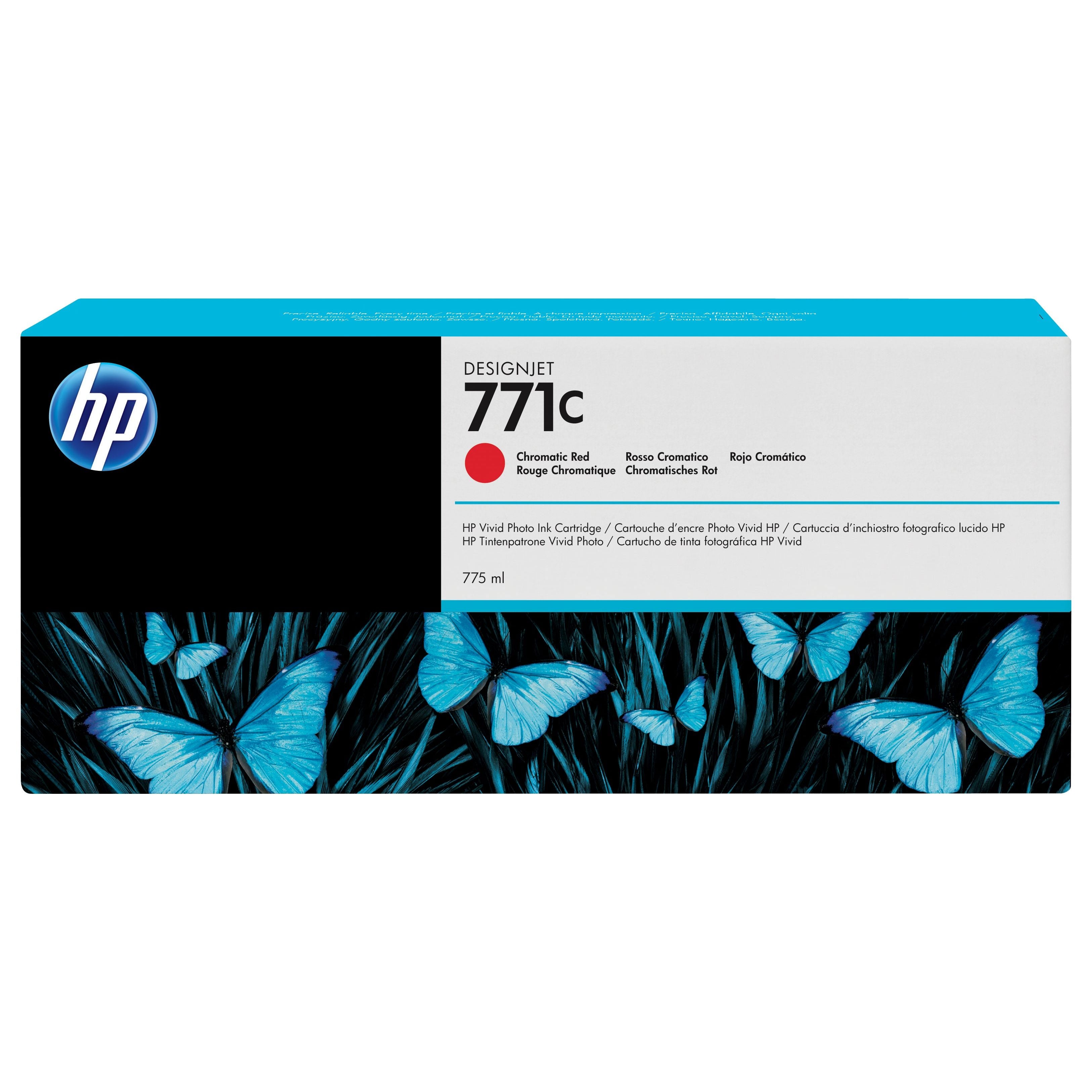 HP 771C 775-ml Chromatic rautt DesignJet blekhylki