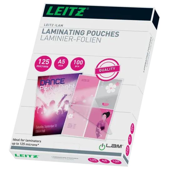 Leitz iLAM Premium Glossy A5 Plöstunarvasar 125 míkrón, 100 stk.