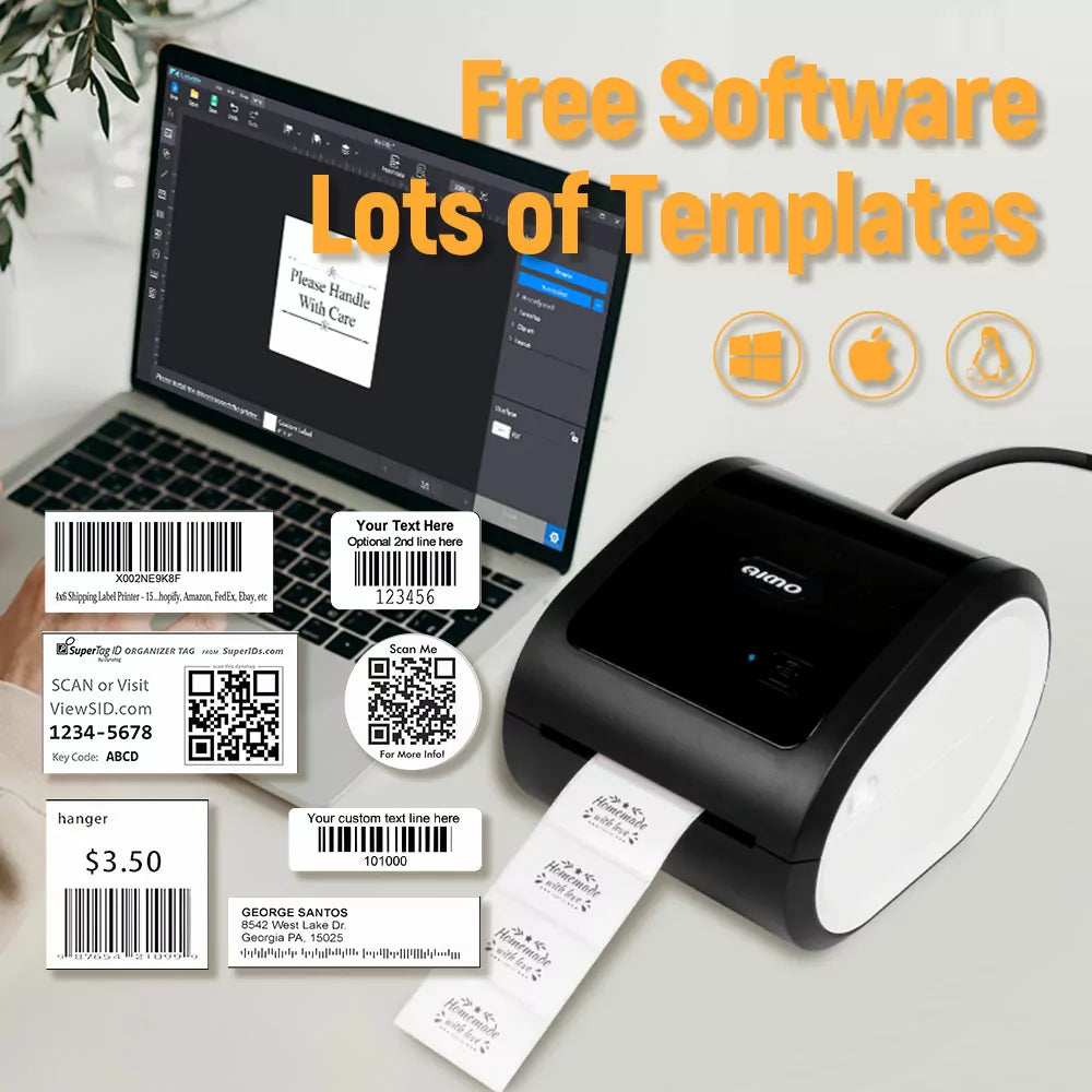 Aimo D550 Pro límmiðaprentari fyrir Dropp, Póstinn, Shopify, Woocommerce ofl. ofl.