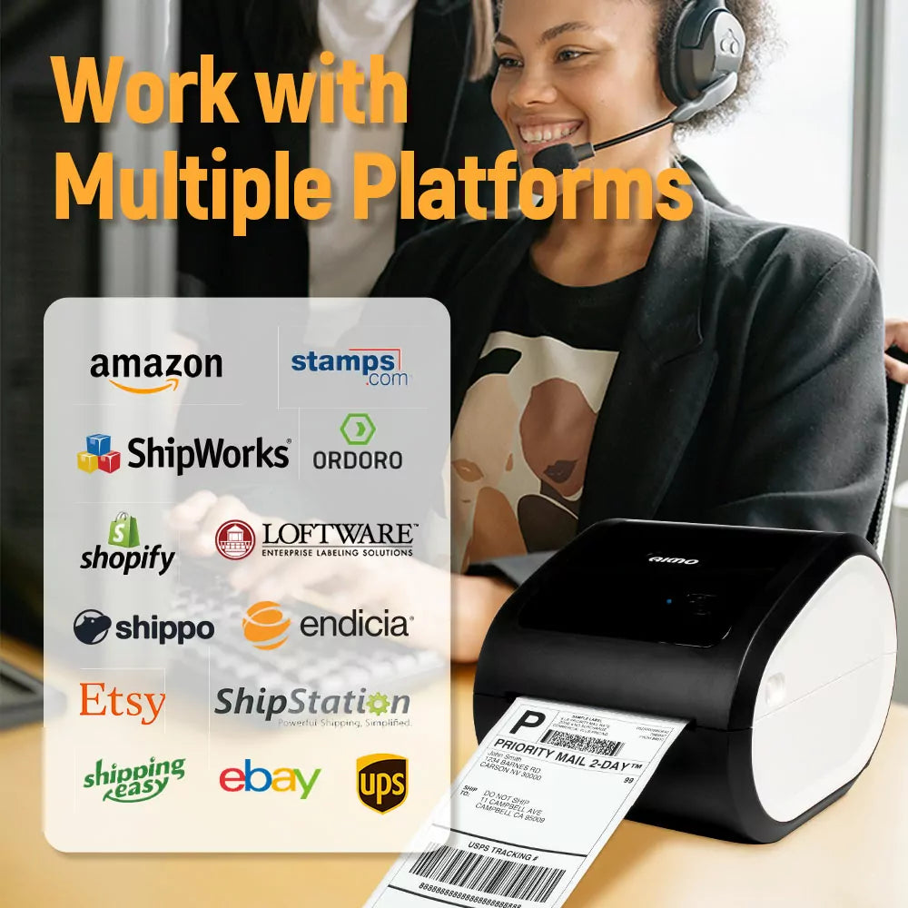 Aimo D550 Pro límmiðaprentari fyrir Dropp, Póstinn, Shopify, Woocommerce ofl. ofl.