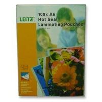 Leitz iLAM Premium Glossy A6 Plöstunarvasar 125 Mic., 100 stk.