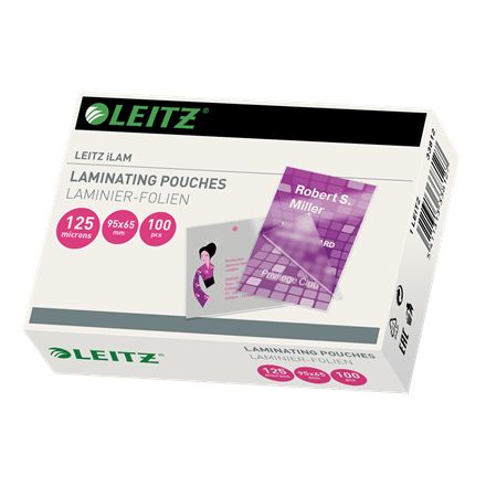 Leitz iLAM Glans 95 x 65mm Plöstunarvasar 125 Mic., 100 stk.