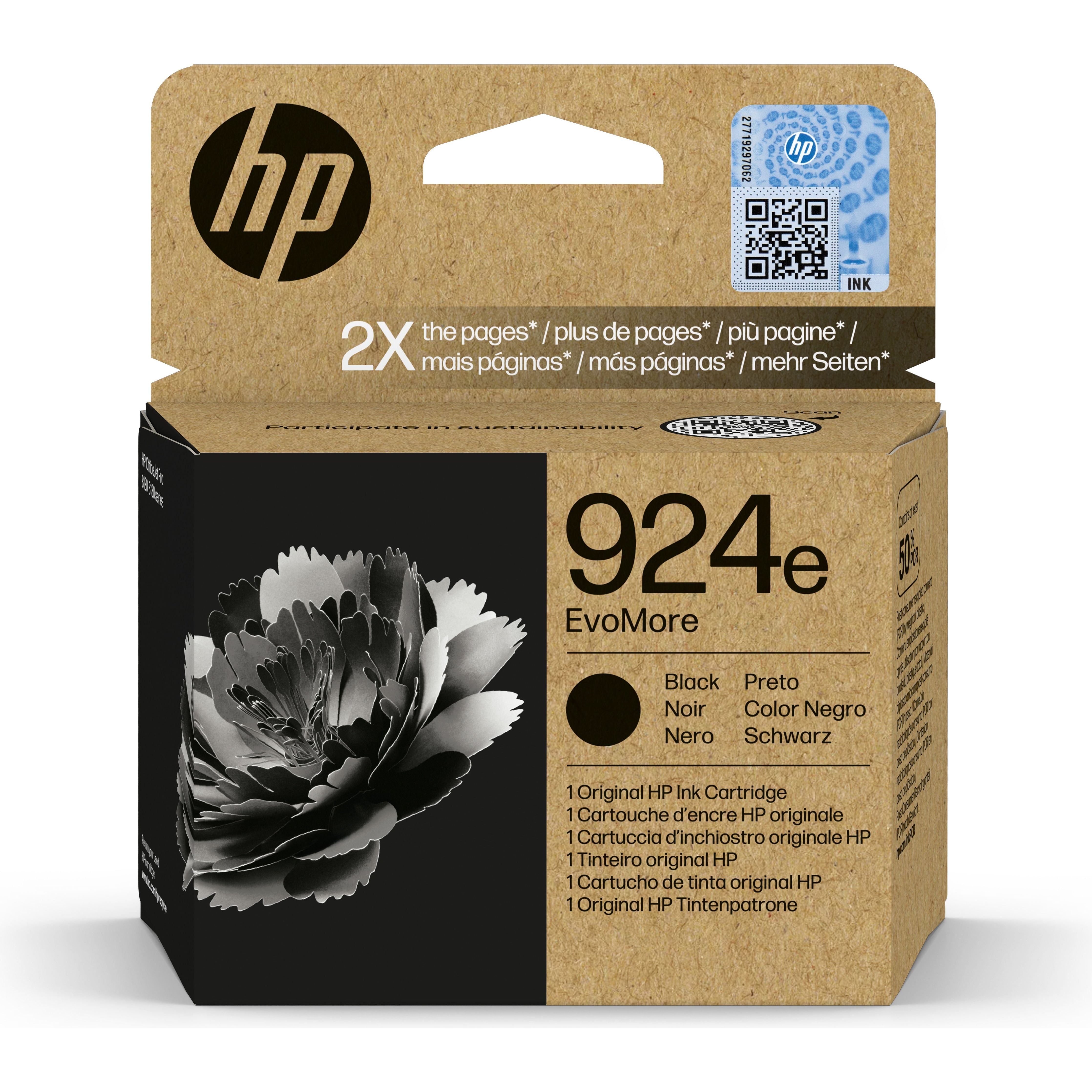 HP 924e EvoMore Black Original Ink Cartridge