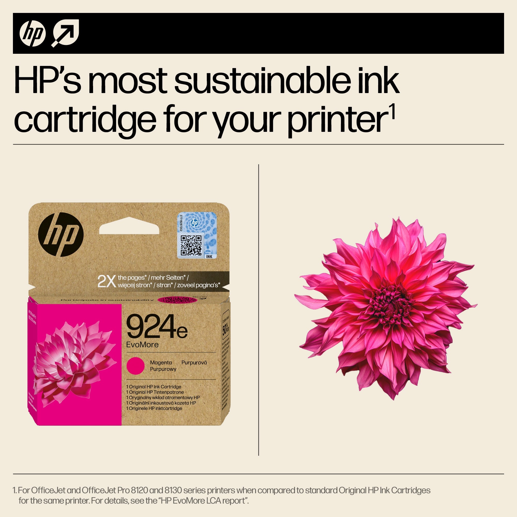 HP 924e EvoMore Magenta Original Ink Cartridge