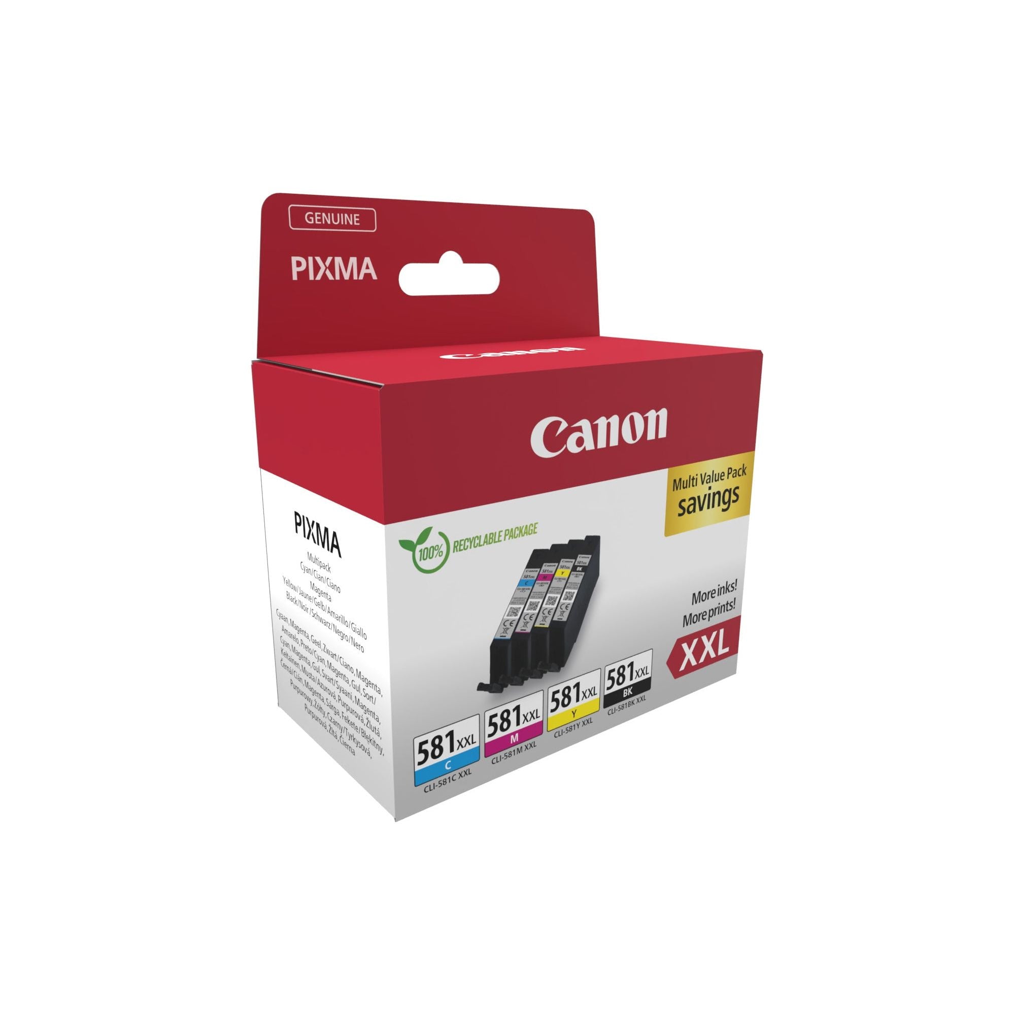 Canon 1998C007 ink cartridge 4 pc(s) Original svart, blátt, rautt, gult
