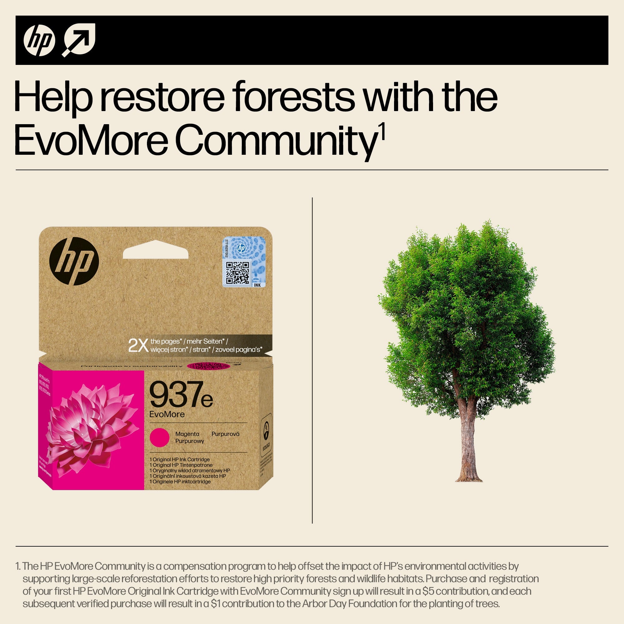 HP 937e EvoMore Magenta Original Ink Cartridge