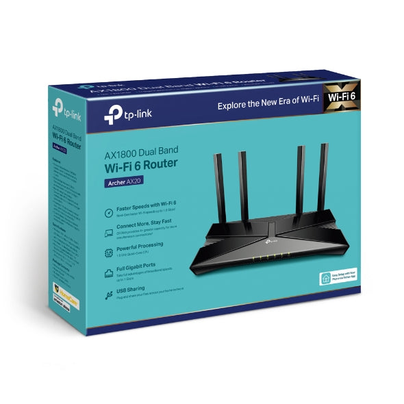 TP-LINK Router ARCHER AX20 / AX20 Black