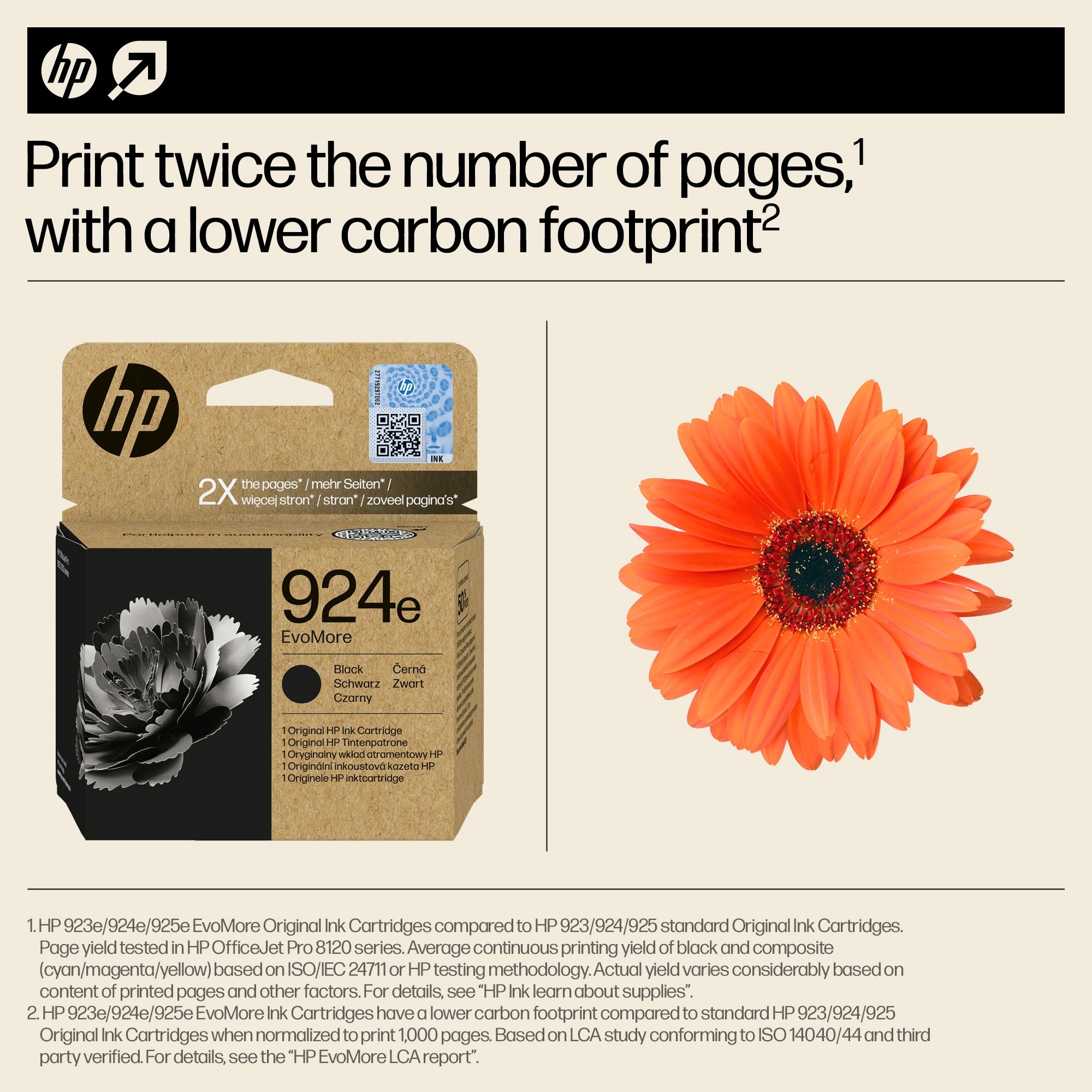 HP 924e EvoMore Black Original Ink Cartridge