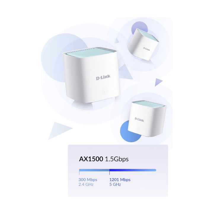 D-Link Router M15-2 / EAGLE PRO AI M15 Double pack White