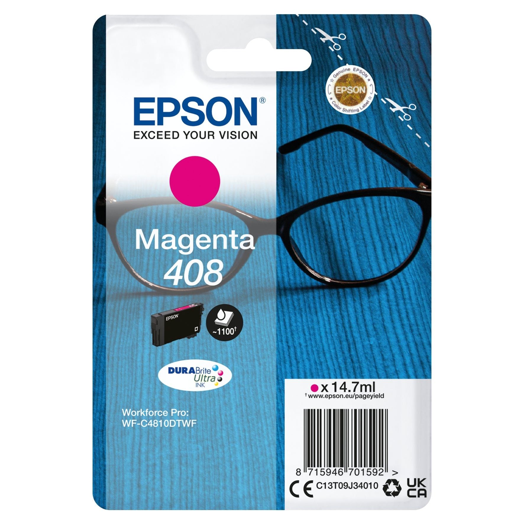 Epson 408 Magenta Ink cartridge