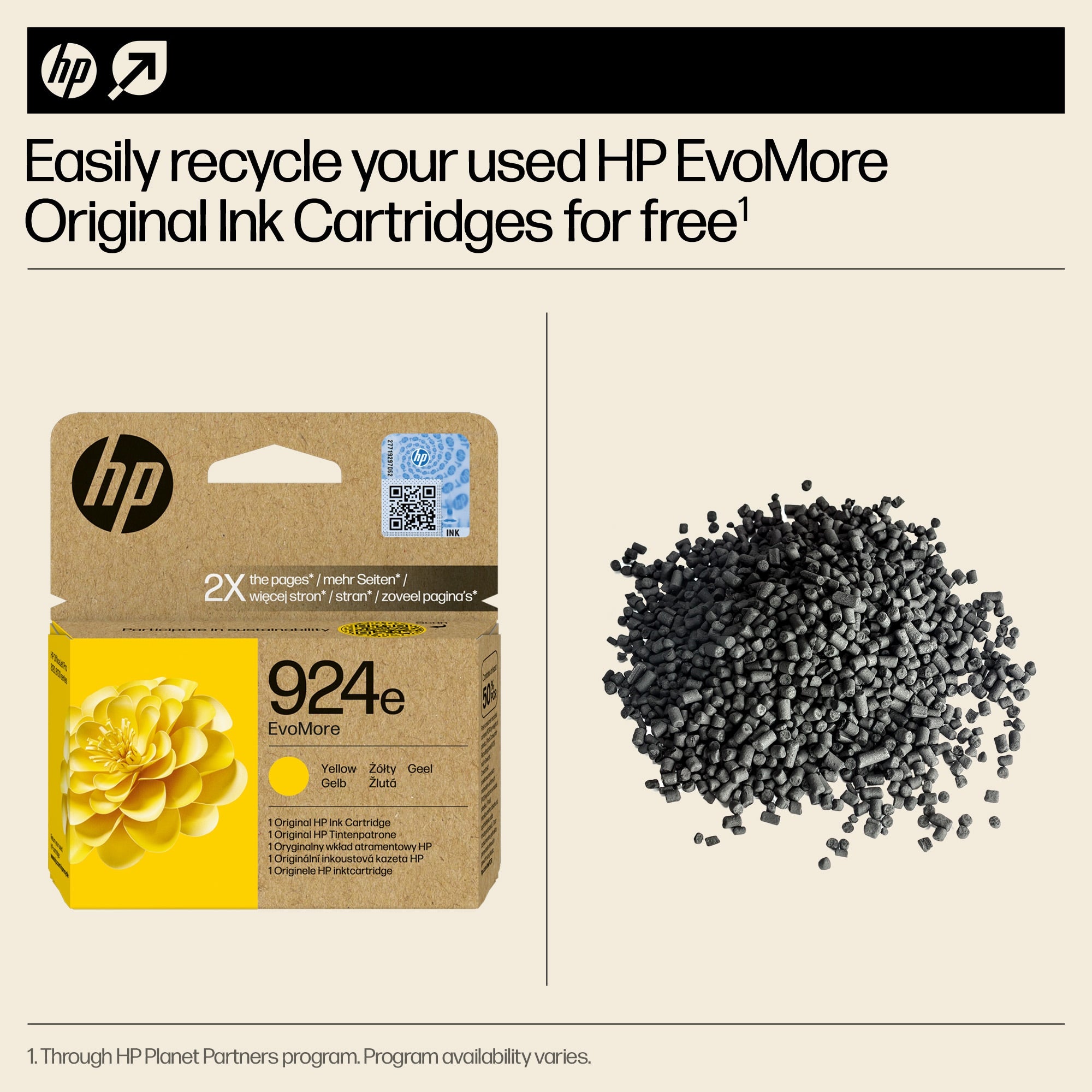 HP 924e EvoMore Yellow Original Ink Cartridge