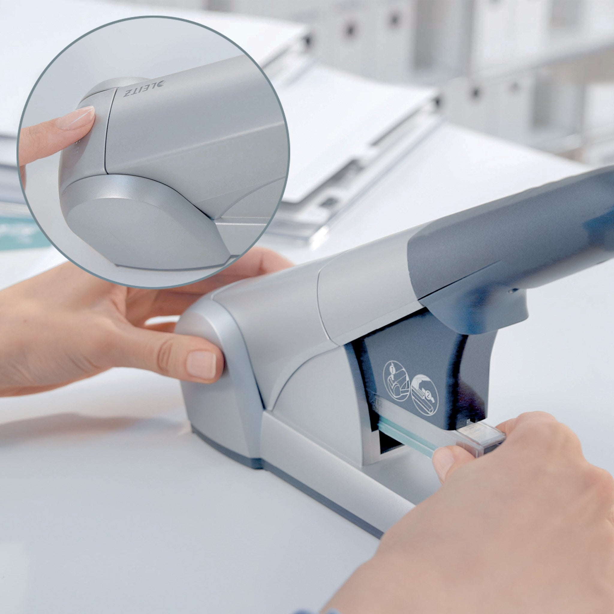 Heftari, 5551 HD80 80 blaða silfur