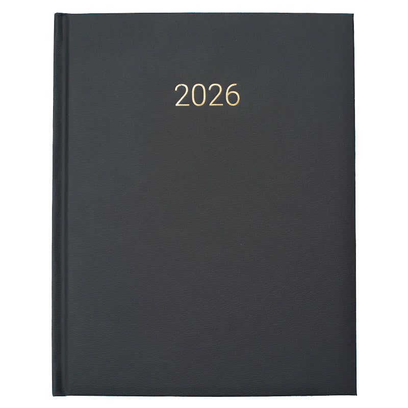 Dagbók Svanur A4 2026 Vika í opnu. Svört