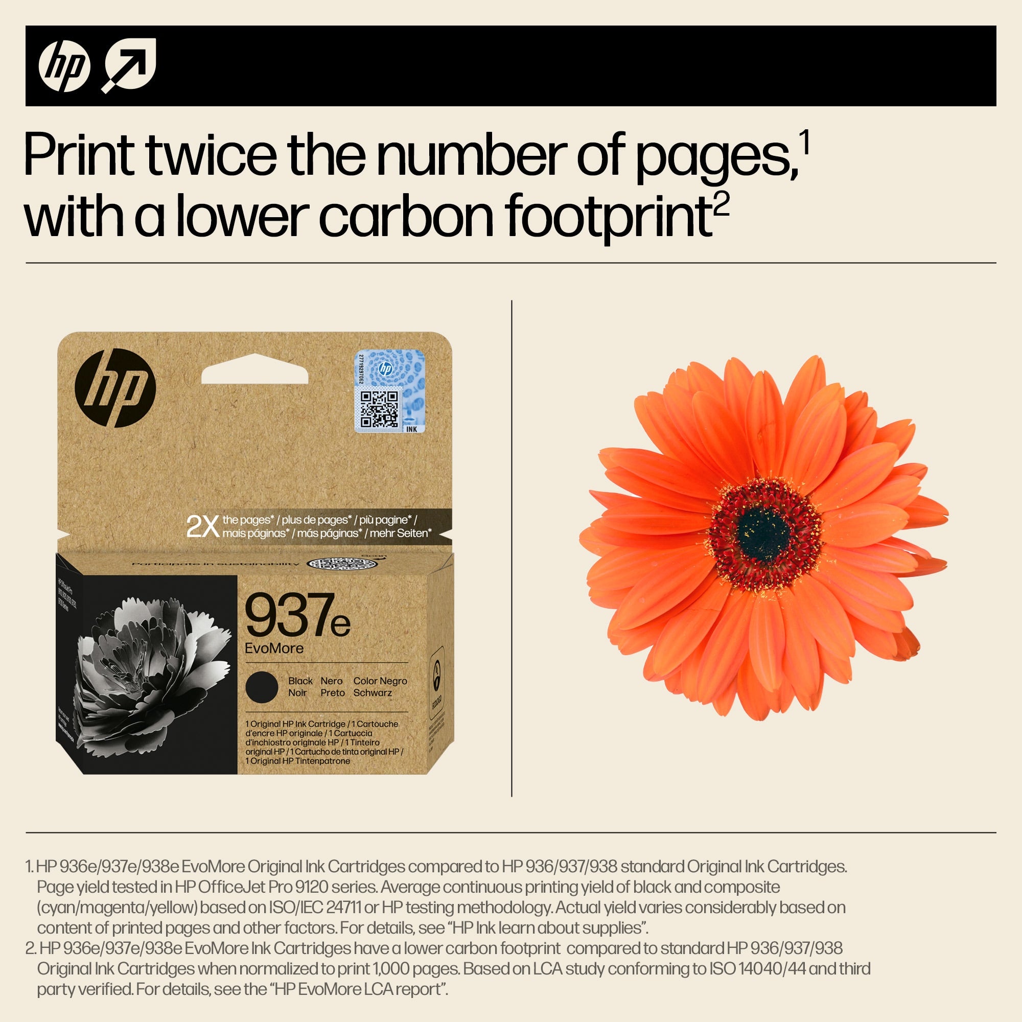 HP 937e EvoMore Black Original Ink Cartridge