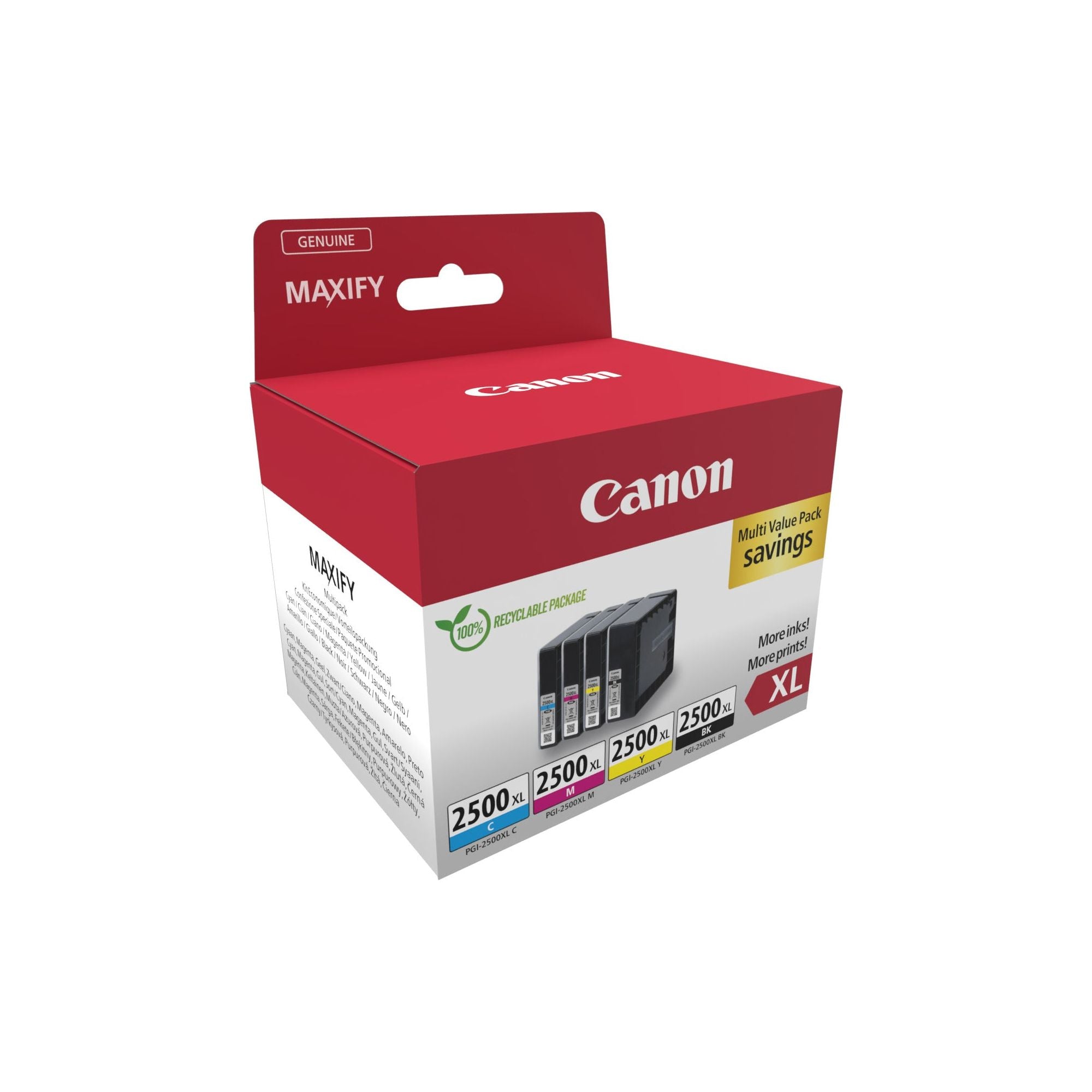 Canon 9254B010 ink cartridge 4 pc(s) Original High (XL) Prentar svart, blátt, rautt, gult