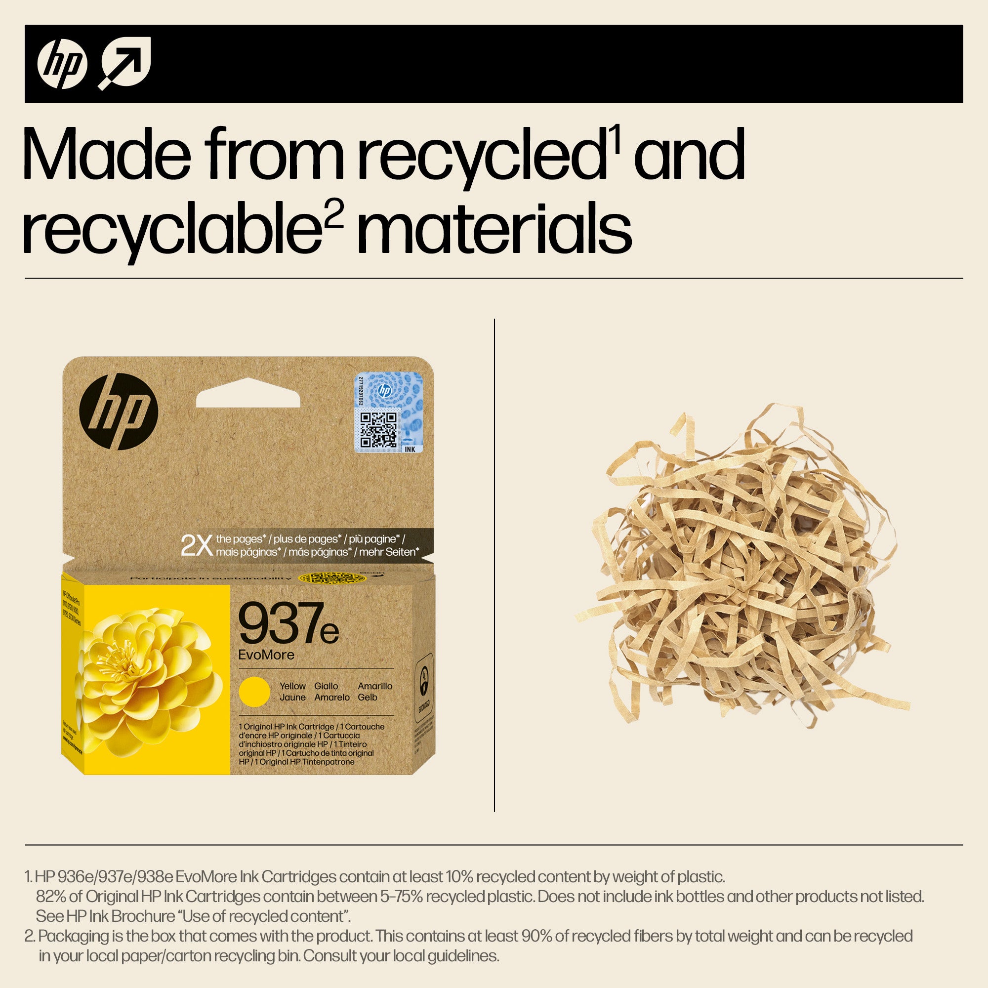 HP 937e EvoMore Yellow Original Ink Cartridge