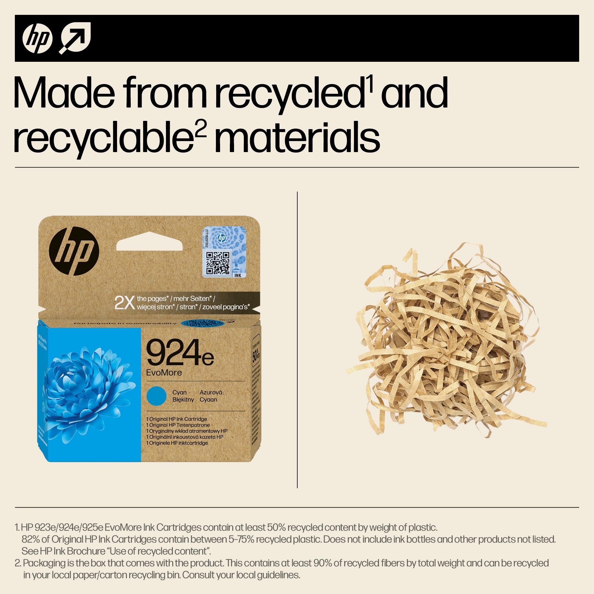 HP 924e EvoMore Cyan Original Ink Cartridge