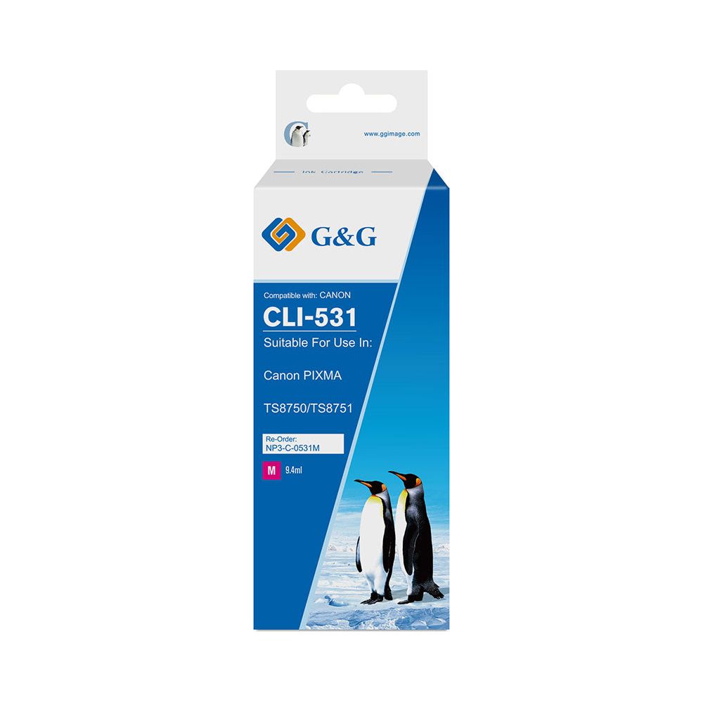 G&G Ninestar samheitahylki: Canon CLI-531 - Rautt