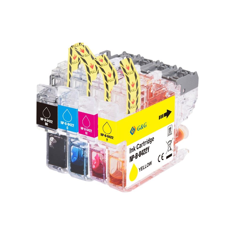 G&G Ninestar samheitahylki: Brother LC-422BKCMY Öll hylki í einum pakka