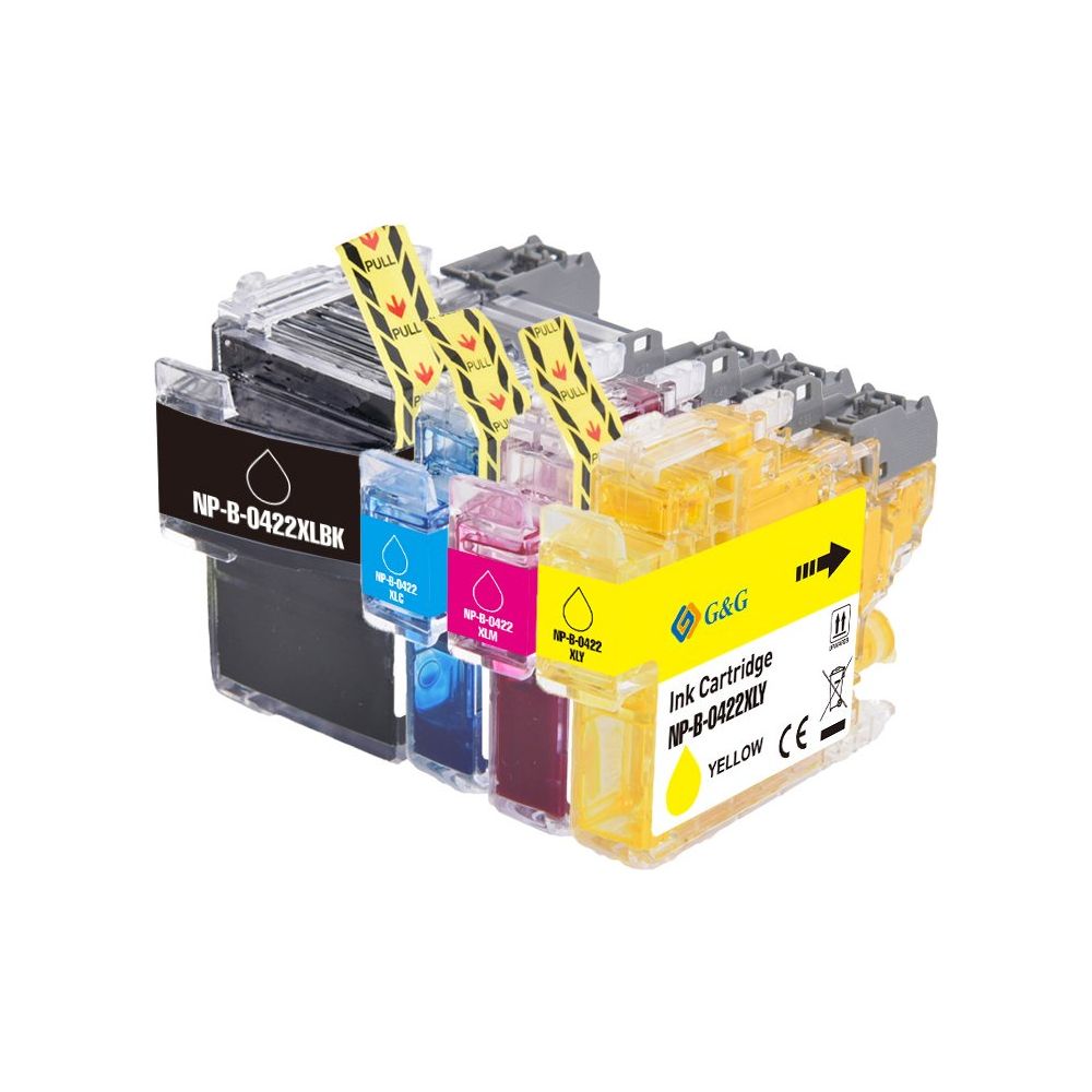 G&G Ninestar samheitahylki: Brother LC-422XLBKCMY Öll hylki í einum pakka