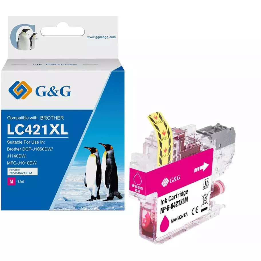 G&G Ninestar samheitahylki: Brother LC-421XL Rautt