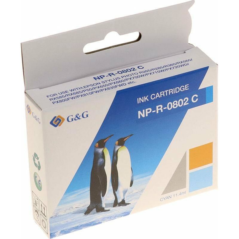 G&G Ninestar samheitahylki: Epson T0802 Blátt