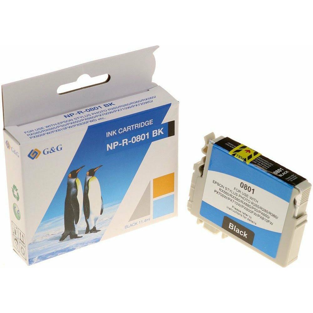 G&G Ninestar samheitahylki: Epson T0801 Svart