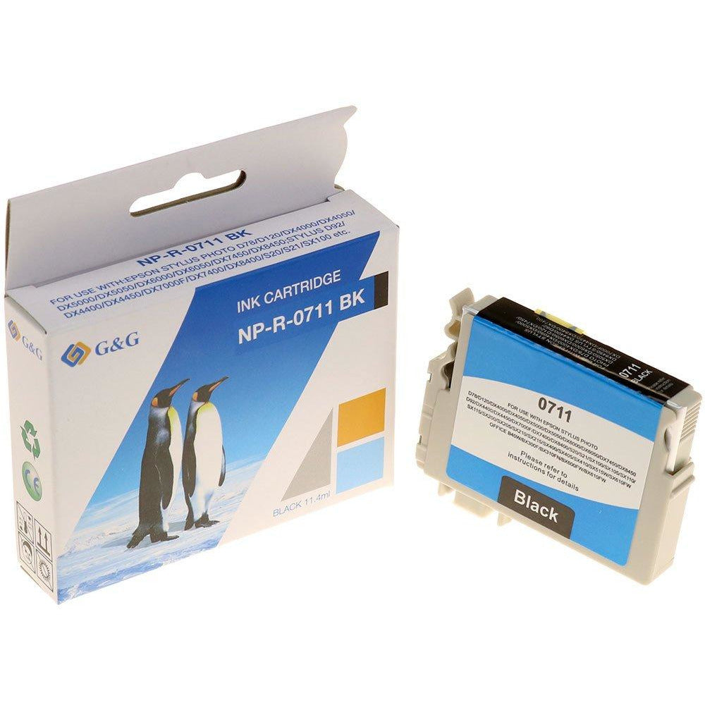 G&G Ninestar samheitahylki: Epson T0711 Svart