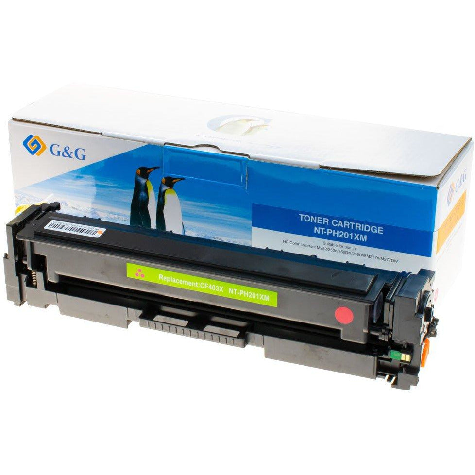 G&G Ninestar universal samheitahylki: HP 201X/ CF403X - Canon 054H - Rautt