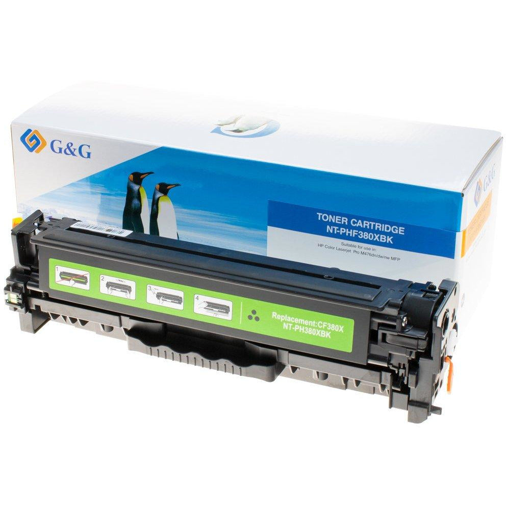 G&G Ninestar samheitahylki: HP 312X/ CF380X Svart