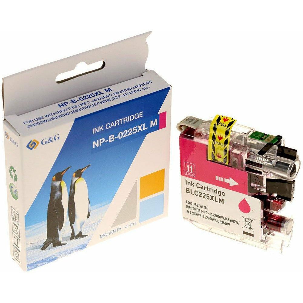 G&G Ninestar samheitahylki: Brother LC-225XLM Rautt