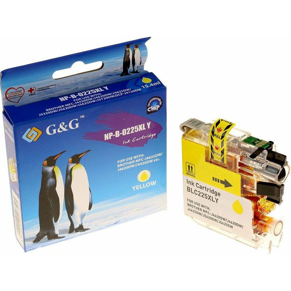 G&G Ninestar samheitahylki: Brother LC-225XLY Gult