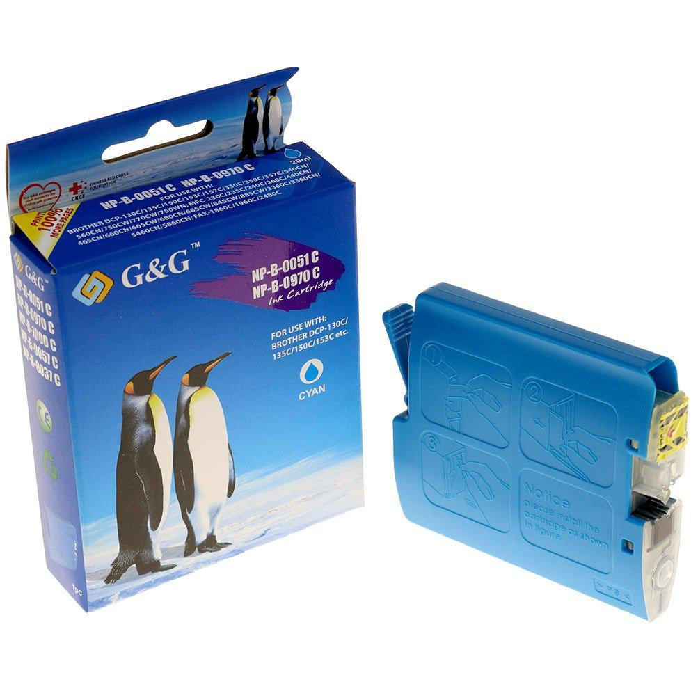 G&G Ninestar samheitahylki: Brother LC-970 / LC-1000 Blátt