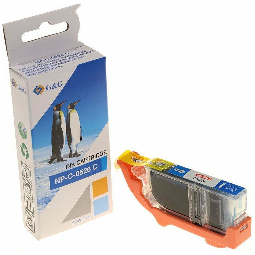 G&G Ninestar samheitahylki: Canon CLI-526C Blátt