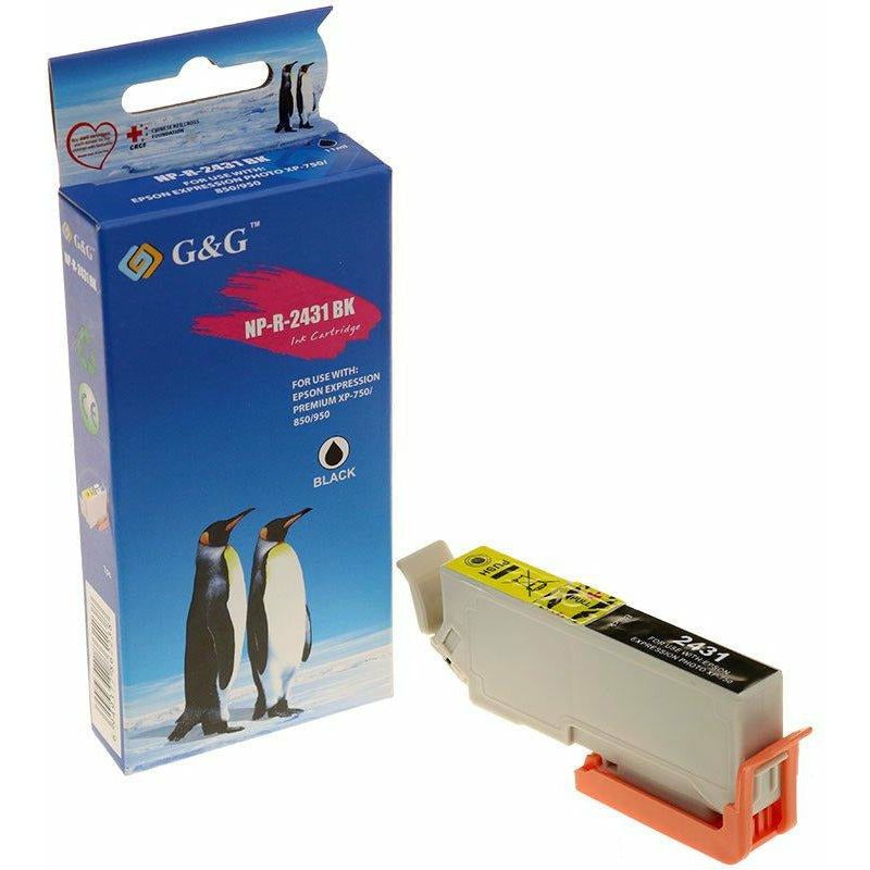 G&G Ninestar samheitahylki: Epson 24XL Svart