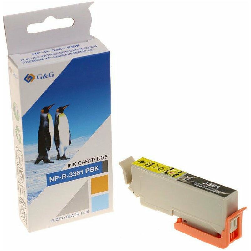 G&G Ninestar samheitahylki: Epson 33XL Photo-Svart