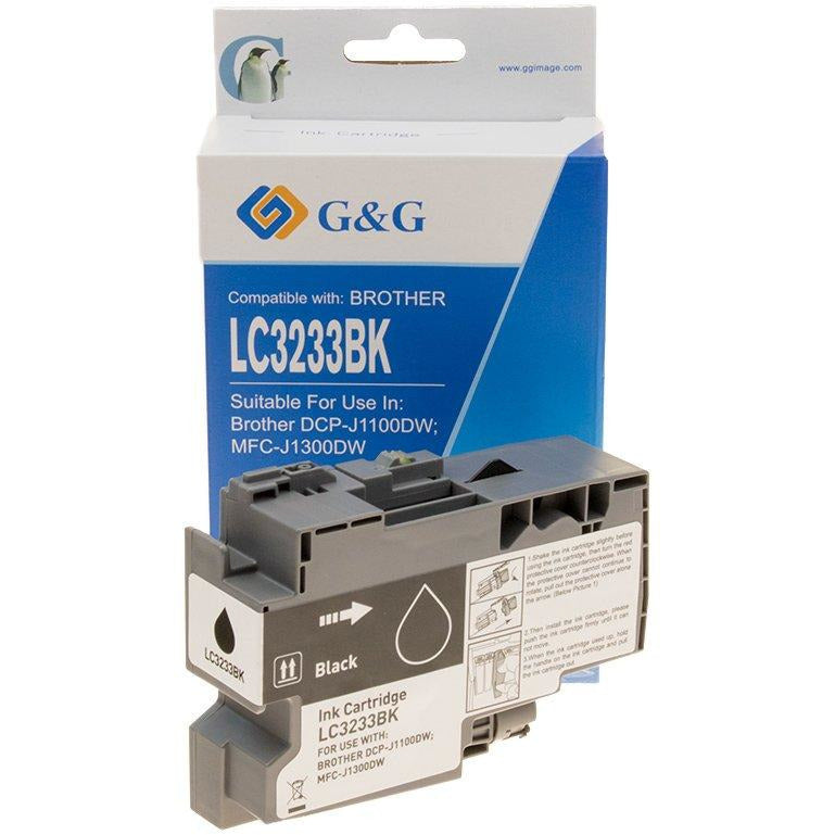 G&G Ninestar samheitahylki: Brother LC-3233BK Svart