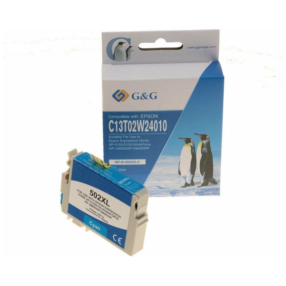 G&G Ninestar samheitahylki: Epson 502XL Blátt