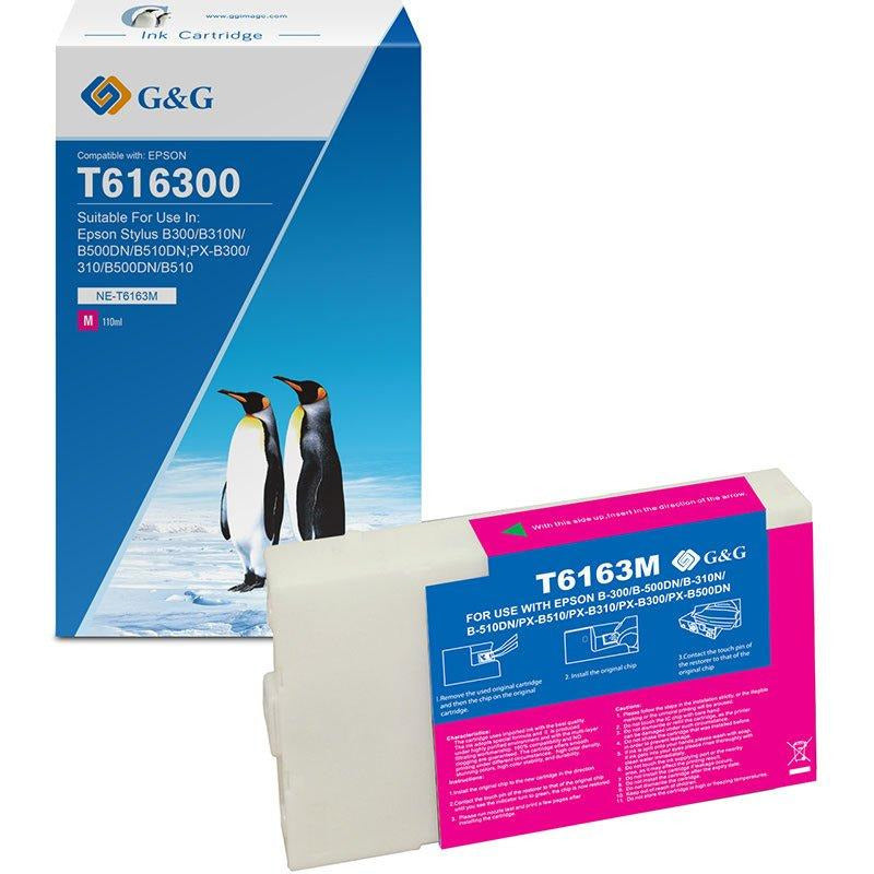 G&G Ninestar Premium samheitahylki: Epson T6163/ C13T616300 Rautt
